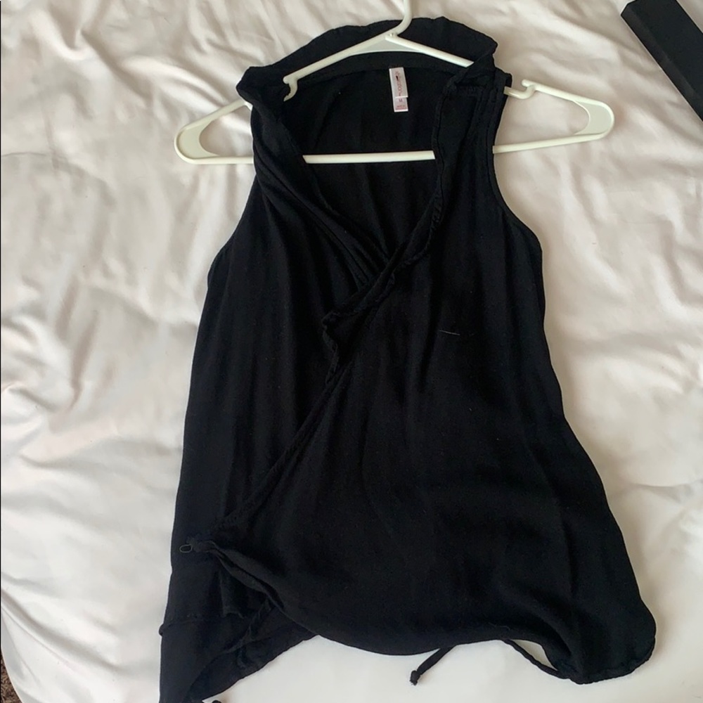 Wrap up tank top black